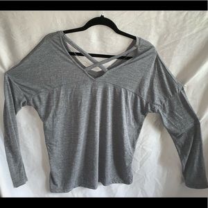 Gray yoga top